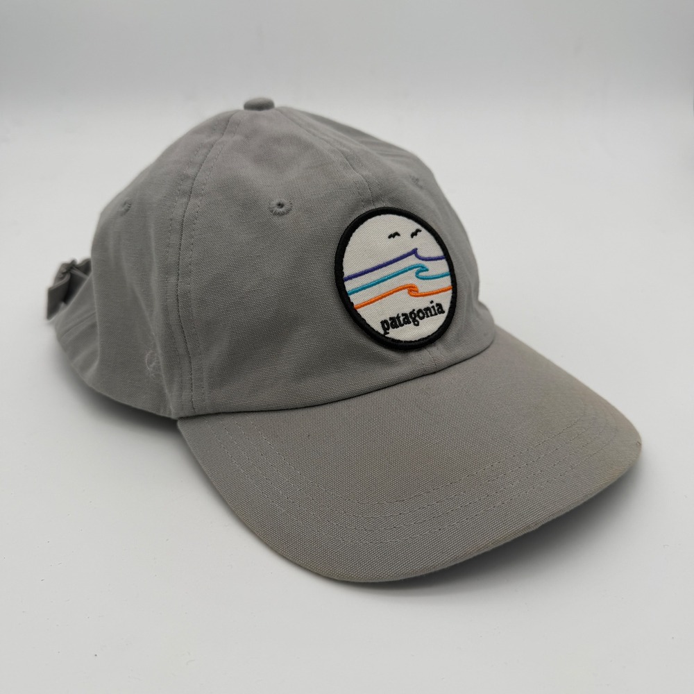 Patagonia P-6 Label Trad Cap Grey Organic Cotton Adjustable Baseball Hat